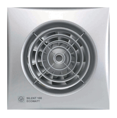 Накладной вентилятор Soler Palau SILENT-100 CDZ SILVER ECOWATT