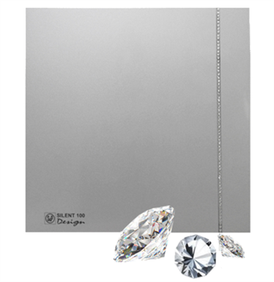 Накладной вентилятор Soler Palau SILENT-100 CZ SILVER DESIGN SWAROVSKI - фото 15487